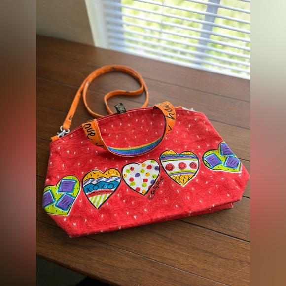 Colorful Heart Pattern Crossbody Bag - Picture 1 of 6